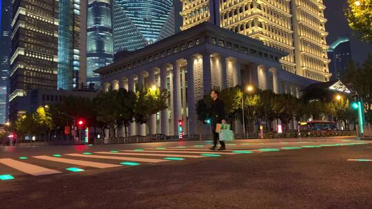 上海浦东夜景视频素材模板下载