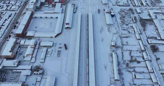 五大连池冬季雪原航拍