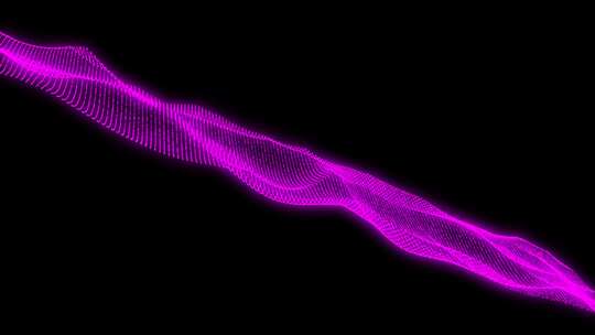 数字未来粒子线波背景。视频素材模板下载
