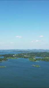 竖版航拍湖北随州徐家河风景区4A景区