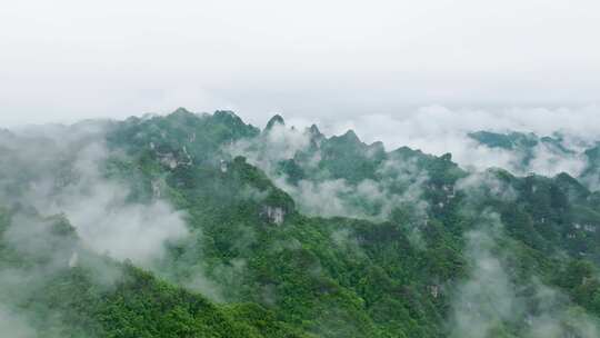 山峰云海群山连绵自然风景4k素材