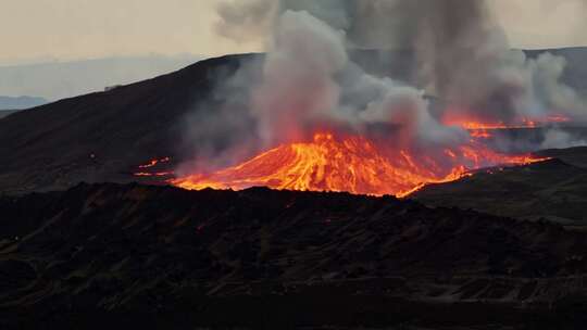 火山爆发视频素材