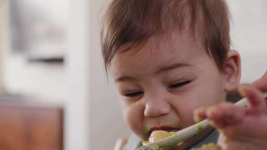 幼儿，吃，凌乱，婴儿食品