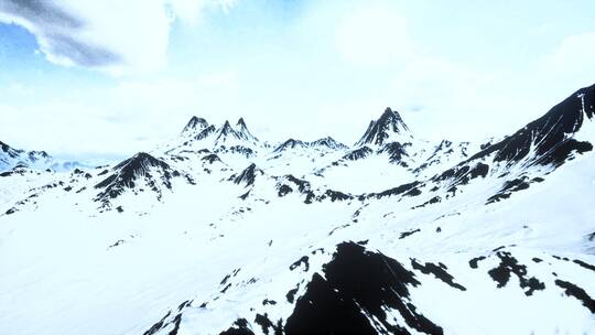 4K 雪山山脉航拍素材