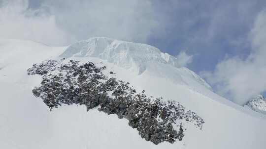 山脉，冰，冰川，雪