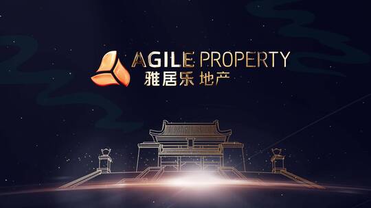 中国风地产logo 中国风logo 中式定版AE视频素材教程下载