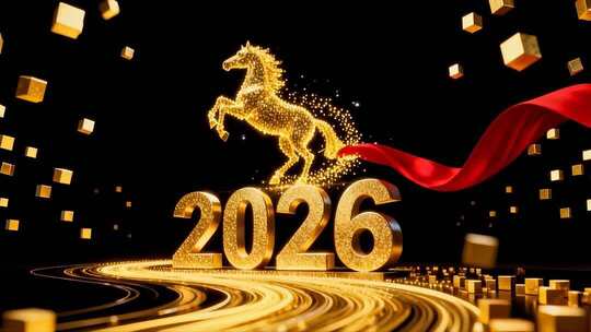 4k金色骏马奔跑2026年会合集