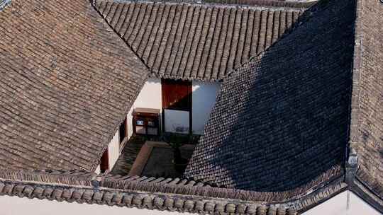 徽派建筑四合院 马头墙 天井特写