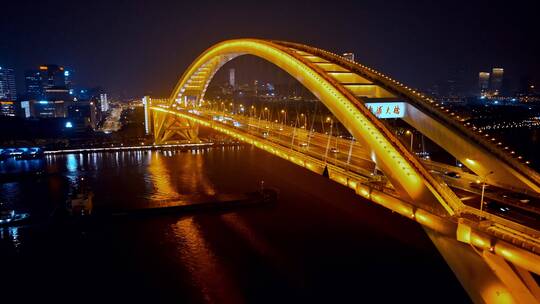 电浦大桥夜景航拍