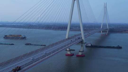 南京八卦洲长江大桥航拍