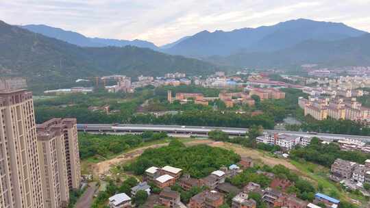 福州闽江学院旗山校区航拍校园风景风光福建视频素材模板下载