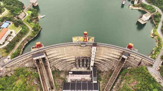 航拍郴州东江湖水库 战略水资源保护地