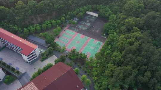 4k学校校园环境设施航拍空镜