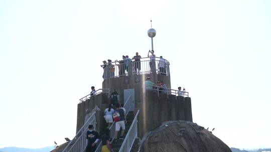 厦门鼓浪屿日光岩景区旅游视频素材模板下载