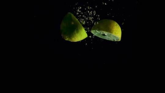 柠檬落水视频素材模板下载