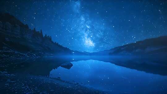 各种唯美星空夜景空镜银河系星座 斗转星移