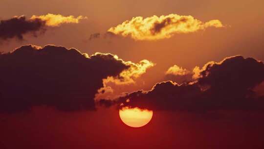 日出日落朝霞晚霞黄昏夕阳太阳阳光穿透云层