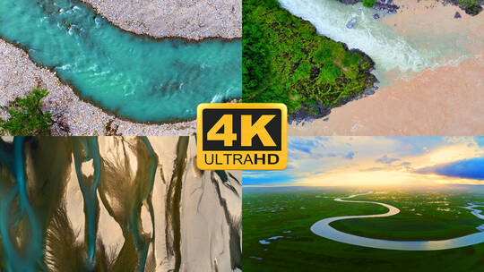 【HDR素材】河流溪流湿地水资源合集高清在线视频素材下载