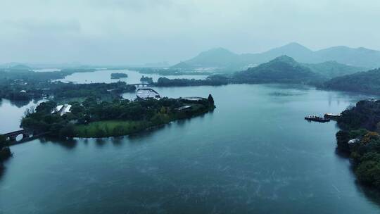 【4K航拍】2022杭州西湖湘湖雪景
