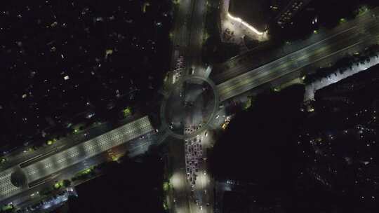 车流航拍 城市夜景 深圳夜景