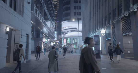 香港街景夜景