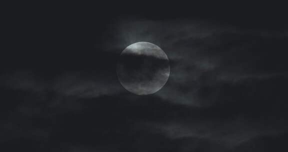 月亮圆月延时摄影