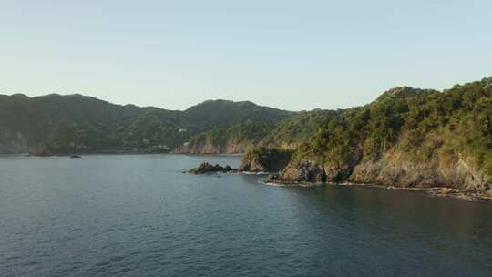 4k高清大气海岸线海岛风景航拍