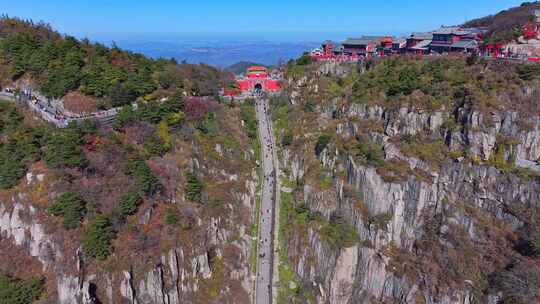 泰山对松山的秋色