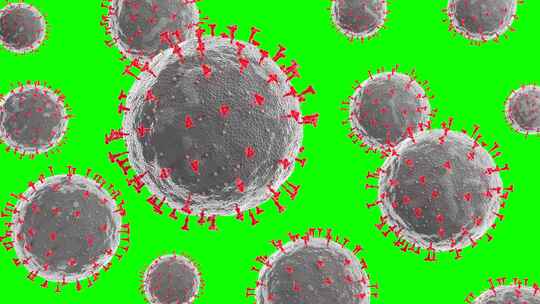 病毒病菌绿幕视频素材模板下载
