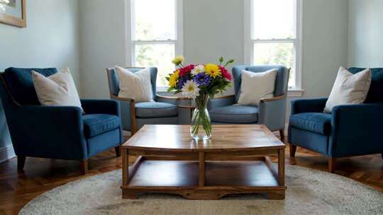 室内客厅沙发茶几装饰场景