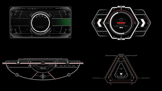 高科技HUD元素ae模板