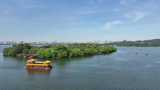 杭州西湖大景航拍