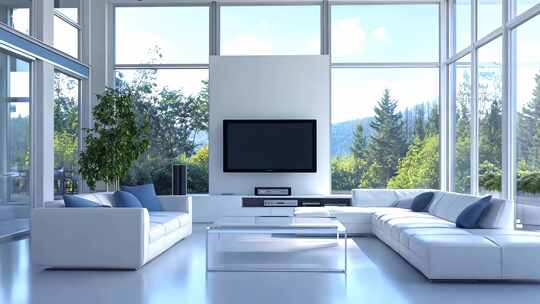 现代简约风格客厅室内场景