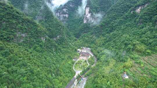 4K湖北宜昌三峡竹海自然风光4A景区航拍视频