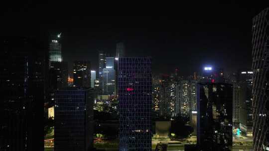 深圳湾南山区夜景航拍