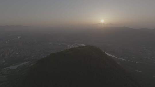 横店日落大全景4k dlog原始素材