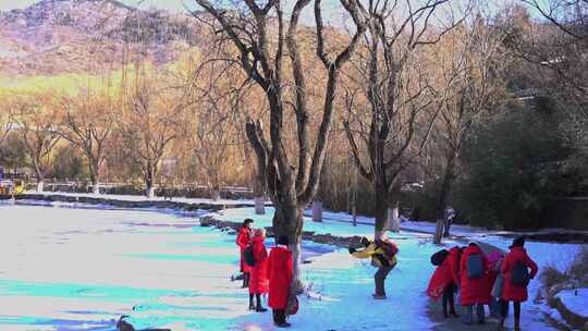 冰雪世界，九如山冰瀑