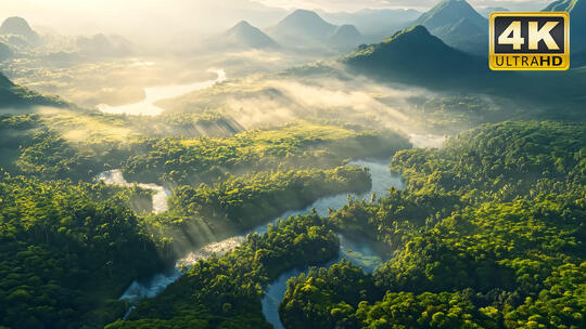 原始森林热带雨林亚马逊亚马孙河天然氧吧