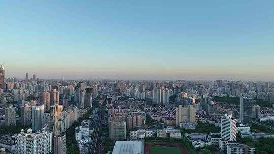 上海浦西城市航拍空镜