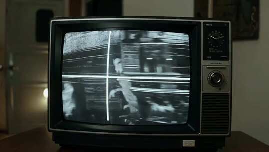 老式电视机播放画面