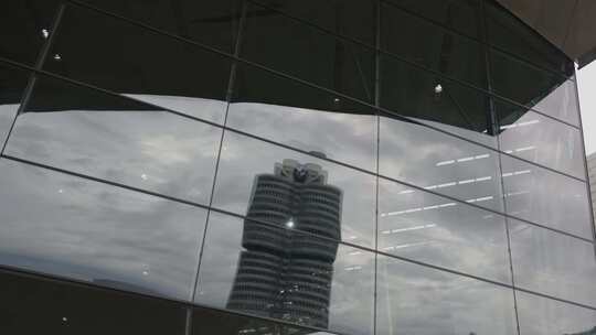 德国慕尼黑宝马总部4缸大厦视频素材模板下载
