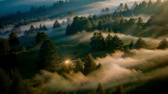 山林森林山脉云雾风景