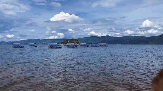 大自然，风景如画的地方，水天一色，风景