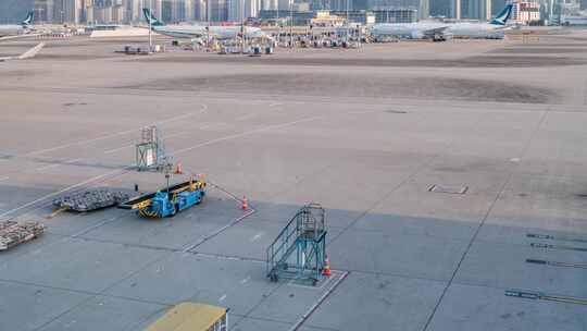 香港机场延时视频素材模板下载