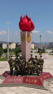 江西瑞金红色之都红军雕像