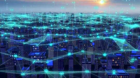 5g无线网络信号覆盖科技城市建筑视频素材模板下载