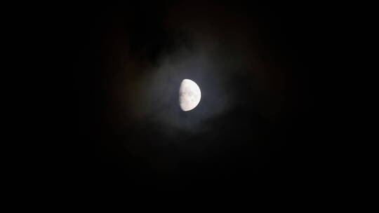 带云晕的月亮