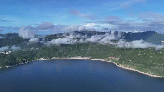 南澳岛清晨云海海上岛屿大海海洋航拍