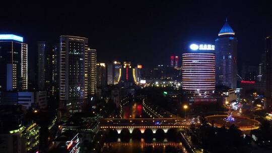 贵州贵阳南明区贵航大厦夜景