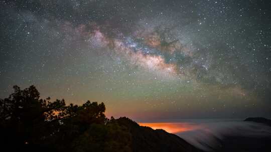 天空，星星，景观，特内里费岛